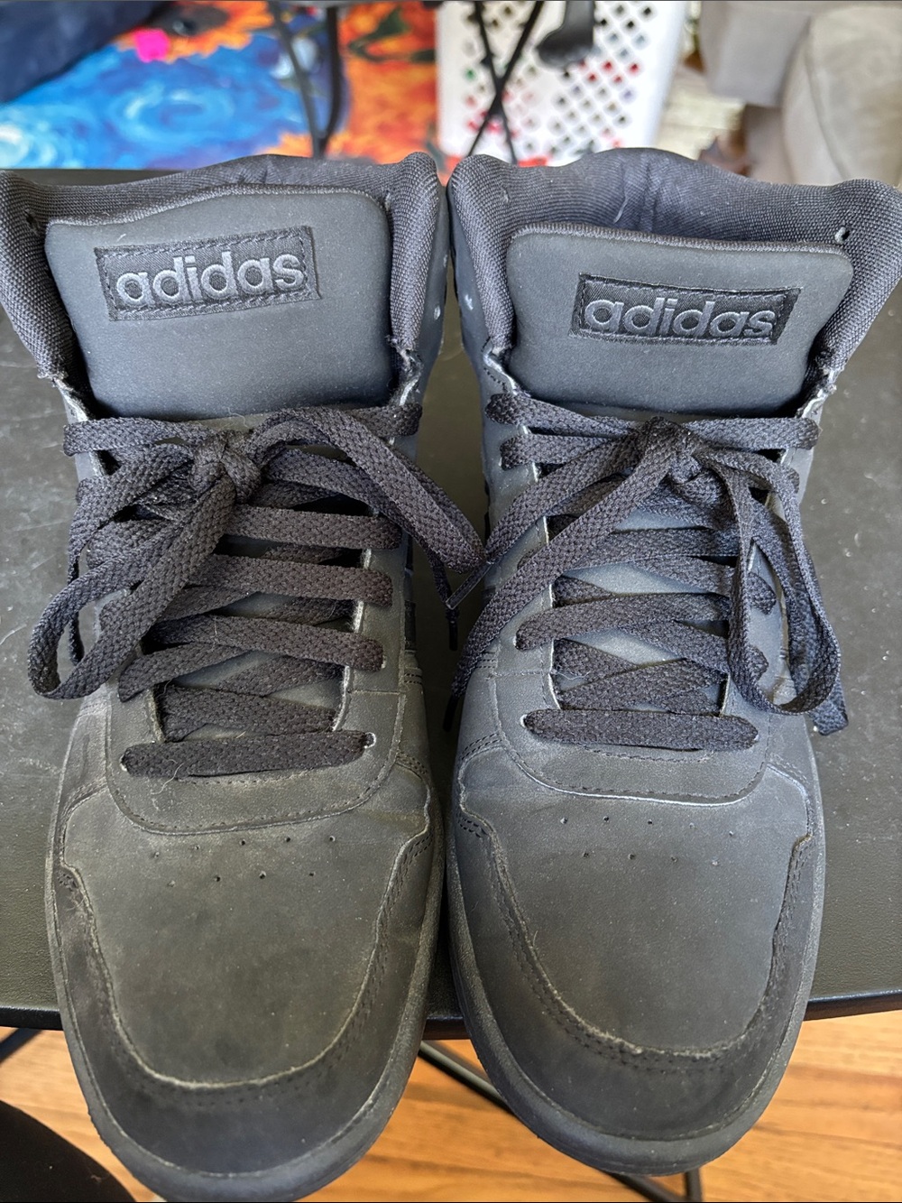 Men’s adidas All-Black High Top Sneakers